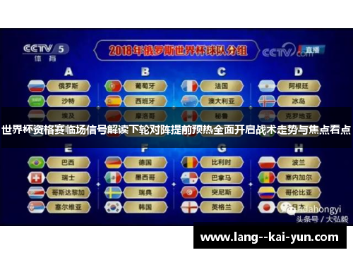 世界杯资格赛临场信号解读下轮对阵提前预热全面开启战术走势与焦点看点 世界杯资格赛临场信号解读下轮对阵提前预热全面开启战术走势与焦点看点